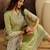 Embroidered round neck kurta & trousers with dupatta