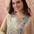 Embroidered round neck straight kurta & trousers with dupatta