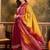 Zari & sequin embroidered a-line kurta & trousers with dupatta