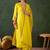 Women embroidered three quarter sleeves kurta & trousers with dupatta