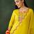 Women embroidered three quarter sleeves kurta & trousers with dupatta