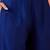 Blue floral embroidered v-neck sequinned straight kurta with trousers and dupatta