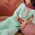 Embroidered round neck kurta & trousers kurta set