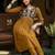 Embroidered v-neck kurta & trousers