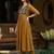 Embroidered v-neck kurta & trousers