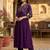 Women floral embroidered pleated sequinned kurta with palazzos