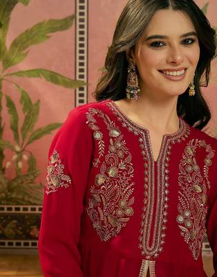 Embroidered a-line kurta with palazzo 2