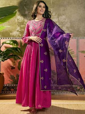 Embroidered fit & flared maxi dresses 2