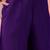 Purple floral printed silk blend u-neck straight kurta with trousers and dupatta