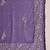 Purple floral printed silk blend u-neck straight kurta with trousers and dupatta