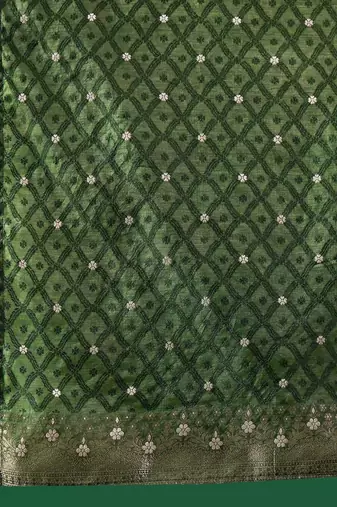 Mustard yellow floral embroidered a-line kurta with trouser & dupatta