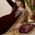 Embroidered velvet round neck kurta & trousers with dupatta