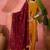 Vichitra zari sequence embroidered kurta with trousers & dupatta