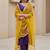 Embroidered v-neck kurta & trousers kurta set