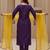 Embroidered v-neck kurta & trousers kurta set