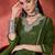 Women embroidered straight kurta with trousers & dupatta