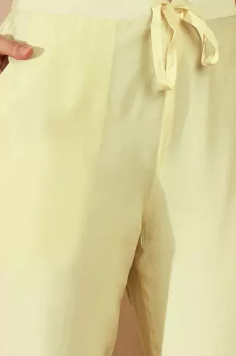 Women ethnic motifs thread work kurta with trousers & with dupatta