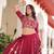 Maroon Silk Semi Stitched Lehenga Choli with Embroidery & Sequence Work