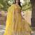 Yellow Viscose Semi Stitched Lehenga Choli with Embroidery & Sequence Work