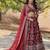 Maroon Viscose Semi Stitched Lehenga Choli with Embroidery & Sequence Work