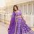 Violet Viscose Semi Stitched Lehenga Choli with Embroidery & Sequence Work