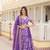 Violet Viscose Semi Stitched Lehenga Choli with Embroidery & Sequence Work