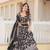 Black Viscose Semi Stitched Lehenga Choli with Embroidery & Sequence Work