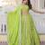 Green Viscose Semi Stitched Lehenga Choli with Embroidery & Sequence Work