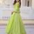 Green Viscose Semi Stitched Lehenga Choli with Embroidery & Sequence Work