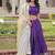 Violet Silk Semi Stitched Lehenga Choli with Embroidery & Zari Work