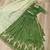Green Silk Semi Stitched Lehenga Choli with Embroidery & Zari Work