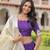 Violet Silk Semi Stitched Lehenga Choli with Embroidery & Zari Work