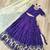 Violet Silk Semi Stitched Lehenga Choli with Embroidery & Zari Work