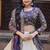 Violet Silk Semi Stitched Lehenga Choli with Embroidery & Zari Work