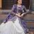 Violet Silk Semi Stitched Lehenga Choli with Embroidery & Zari Work