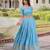 Blue Silk Semi Stitched Lehenga Choli with Embroidery & Zari Work