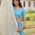 Blue Silk Semi Stitched Lehenga Choli with Embroidery & Zari Work
