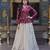 Purple Silk Free Size Stitched Lehenga Choli with Embroidery & Mirror Work
