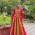Pink&Yellow Silk Free Size Stitched Lehenga Choli with Embroidery & Mirror Work