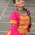 Pink&Yellow Silk Free Size Stitched Lehenga Choli with Embroidery & Mirror Work
