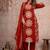 Cotton cambric printed straight kurti-pant-dupatta set