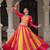 Pink&Yellow Silk Free Size Stitched Lehenga Choli with Embroidery & Mirror Work