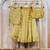 Mustard Silk Free Size Stitched Lehenga Choli with Embroidery & Pearl Work