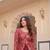 Maroon Simmer Free Size Stitched Lehenga Choli with Embroidery & Jequard Work