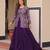 Purple Simmer Free Size Stitched Lehenga Choli with Embroidery & Jequard Work