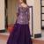 Purple Simmer Free Size Stitched Lehenga Choli with Embroidery & Jequard Work