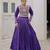 Blue Silk Free Size Stitched Lehenga Choli with Embroidery & Mirror Work