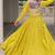 Yellow Silk Free Size Stitched Lehenga Choli with Embroidery & Mirror Work