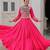 Pink Silk Free Size Stitched Lehenga Choli with Embroidery & Mirror Work