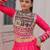 Pink Silk Free Size Stitched Lehenga Choli with Embroidery & Mirror Work